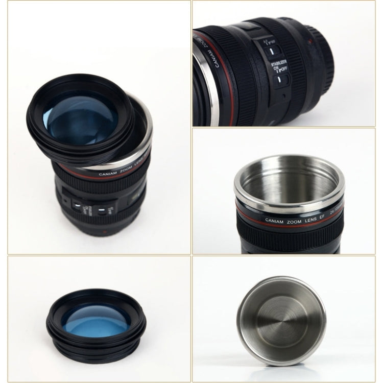 400ML เลนส์กล้องถ้วยแก้ว Caniam EF 24-105 มม.F4 ถ้วยกาแฟนมเป็นของขวัญ, 400ML, Camera Lens Cup