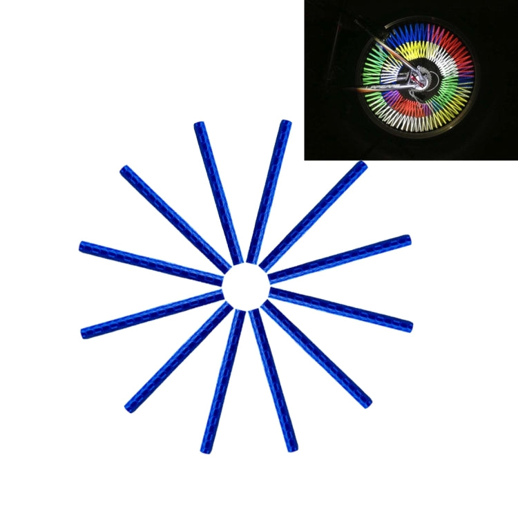 OQSPORT 12 PCS จักรยานล้อ Spoke Reflector สะท้อนแสงคลิปหลอดไฟเตือน Strip