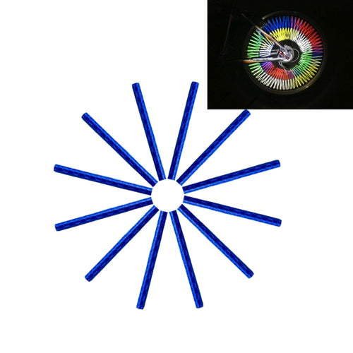 OQSPORT 12 PCS จักรยานล้อ Spoke Reflector สะท้อนแสงคลิปหลอดไฟเตือน Strip