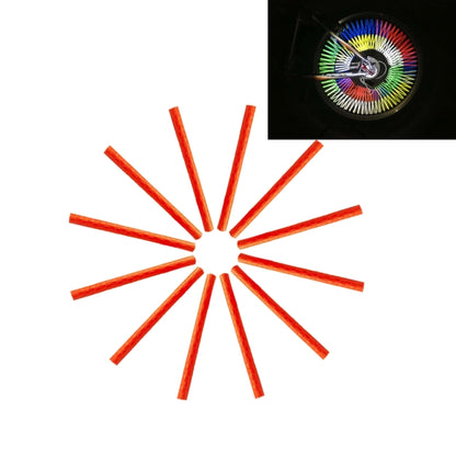 OQSPORT 12 PCS จักรยานล้อ Spoke Reflector สะท้อนแสงคลิปหลอดไฟเตือน Strip