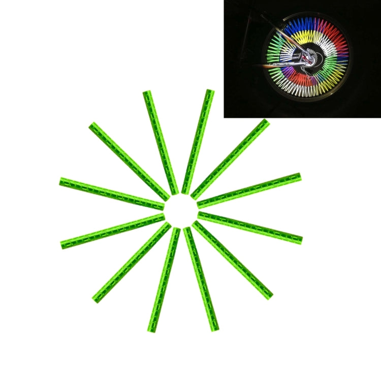 OQSPORT 12 PCS จักรยานล้อ Spoke Reflector สะท้อนแสงคลิปหลอดไฟเตือน Strip