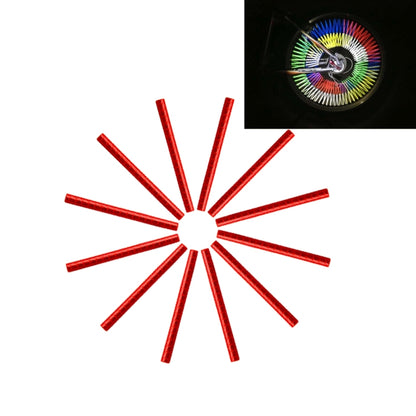 OQSPORT 12 PCS จักรยานล้อ Spoke Reflector สะท้อนแสงคลิปหลอดไฟเตือน Strip