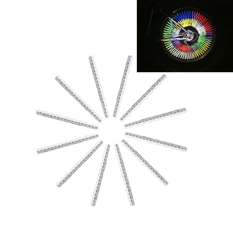 OQSPORT 12 PCS จักรยานล้อ Spoke Reflector สะท้อนแสงคลิปหลอดไฟเตือน Strip