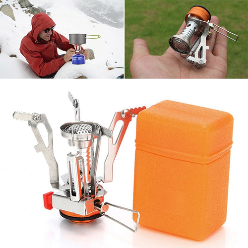 เตาแก๊สสแตนเลสขนาดเล็กแบบพกพากลางแจ้งแบบพกพา, Mini Stainless