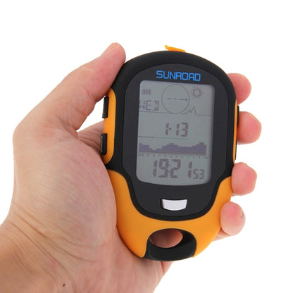 เครื่องวัดความสูงดิจิตอลมัลติฟังก์ชั่น SUNROAD LCD พร้อมเข็มทิศและบารอมิเตอร์ & เครื่องวัดอุณหภูมิ & ไฮโกรมิเตอร์ & พยากรณ์อากาศ & ไฟฉาย LED และนาฬิกา, Multifunction