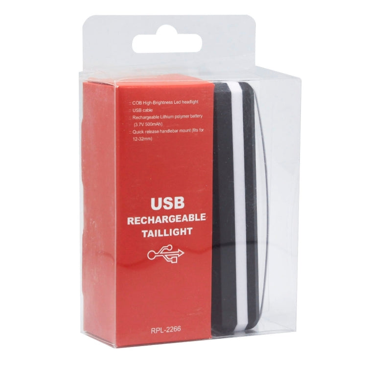 RPL-2266 5 โหมด 100LM USB ชาร์จจักรยาน COB LED ไฟท้าย, RPL-2266(White Light)