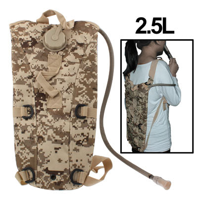 กระเป๋าเป้ถุงน้ำไนลอน Duffel 2.5 ลิตรพร้อมสายยาง/ถุงน้ำ, 2.5L