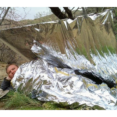 ขนาดกะทัดรัดน้ำหนักเบา Aluminized กันน้ำกันลมผ้าห่มฉุกเฉินห่อร่างกายแผ่นอยู่รอดสำหรับกลางแจ้ง 140 x 210 ซม, 140x210cm