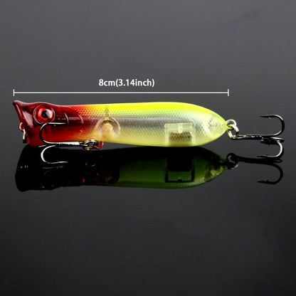 8 ซม. ปากกุ้งประเภทน้ำผิว Popper Lure ตีคลื่นน้ำปีนเหยื่อตกปลา, การจัดส่งสีแบบสุ่ม, 8cm Shrimp Mouth Type