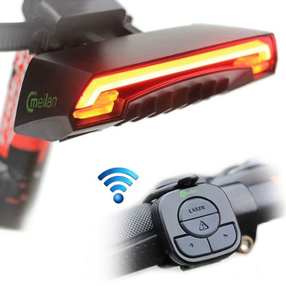 ไฟท้ายเลเซอร์ควบคุมระยะไกลไร้สาย Meilan X5 สำหรับจักรยาน ระดับกันน้ำ: IPX4, Wireless Remote Control Laser Tail Lamp