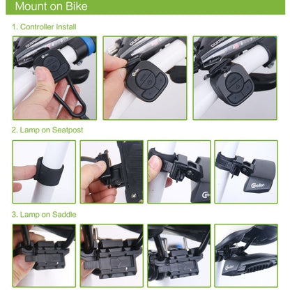 ไฟท้ายเลเซอร์ควบคุมระยะไกลไร้สาย Meilan X5 สำหรับจักรยาน ระดับกันน้ำ: IPX4, Wireless Remote Control Laser Tail Lamp