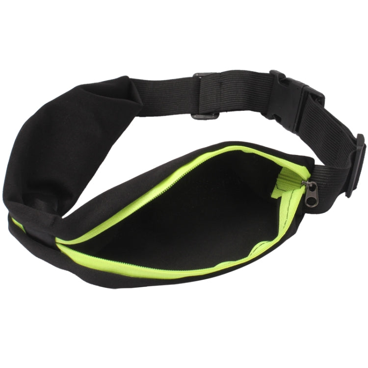 กีฬากันน้ำเอวยางยืดกระเป๋าสองกระเป๋า Fanny Pack กระเป๋าซิป, Green