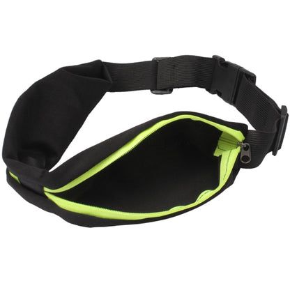 กีฬากันน้ำเอวยางยืดกระเป๋าสองกระเป๋า Fanny Pack กระเป๋าซิป, Green