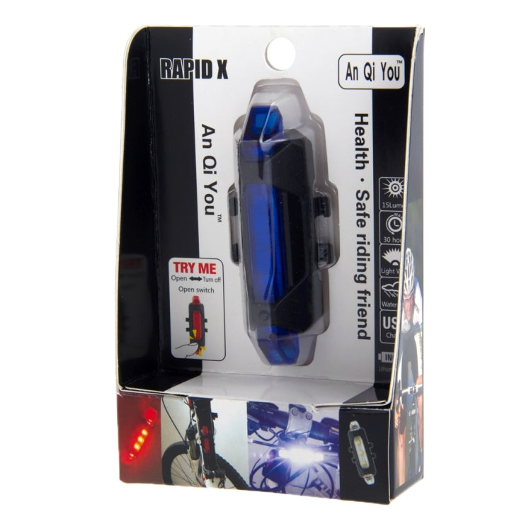 AQY-093 ไฟท้ายจักรยาน LED แบบชาร์จ USB ที่ถอดออกได้