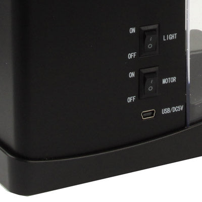 USB Desktop Aquarium ตู้ปลาขนาดเล็กพร้อมน้ำไหลและไฟ LED 6 ดวง, การแสดงนาฬิกา LCD พร้อมปฏิทิน, เวลาและนาฬิกาปลุก (ถือน้ำได้ 1.5 ควอร์ต)