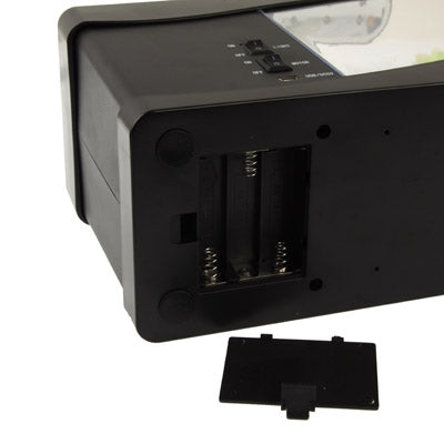 USB Desktop Aquarium ตู้ปลาขนาดเล็กพร้อมน้ำไหลและไฟ LED 6 ดวง, การแสดงนาฬิกา LCD พร้อมปฏิทิน, เวลาและนาฬิกาปลุก (ถือน้ำได้ 1.5 ควอร์ต)