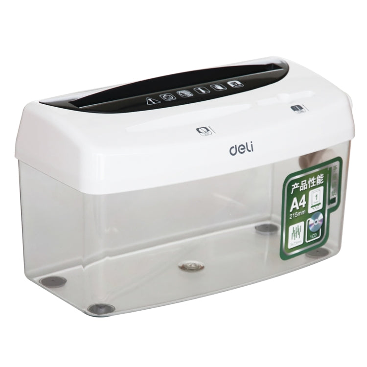 Deli Office Series เครื่องทำลายกระดาษตั้งโต๊ะ A4 / CD / การ์ดแบบมือหมุน, ปริมาตรถังขยะ: 4L (หมายเลข 9935), No. 9935