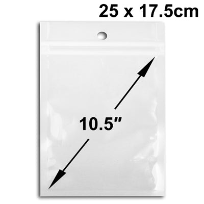ถุงพลาสติกโพลีซิปล็อค ขนาด 100x10.5 นิ้ว ขนาด: 25 x 17.5ซม. (100ชิ้นในแพ็คเกจเดียว ราคาต่อ 100 ชิ้น)