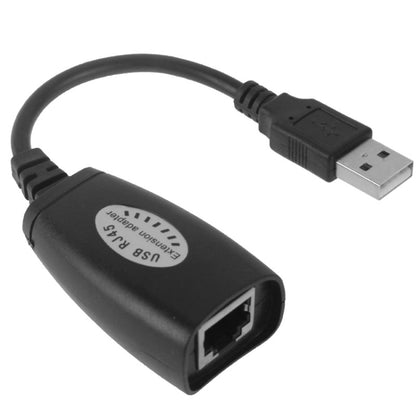 USB 2.0 CAT5 / CAT5E / CAT6 RJ45 ถึง 4 USB Ethernet Extender LAN สายต่อขยายอะแดปเตอร์ Repeater, 4 Ports USB