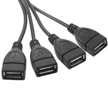 USB 2.0 CAT5 / CAT5E / CAT6 RJ45 ถึง 4 USB Ethernet Extender LAN สายต่อขยายอะแดปเตอร์ Repeater, 4 Ports USB