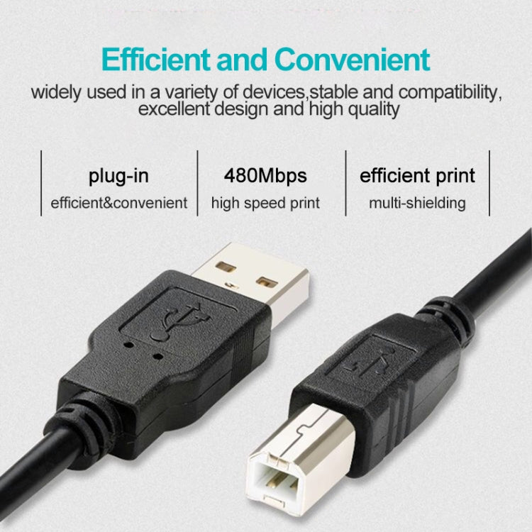 สายต่อเครื่องพิมพ์ USB 2.0 AM ถึง BM ความยาว: 5 ม, Length: 5m