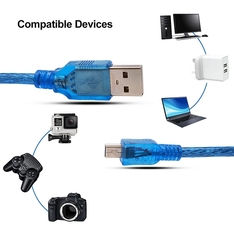 สาย USB 2.0 AM ถึง Mini 5pin USB ความยาว 30.5 ซม