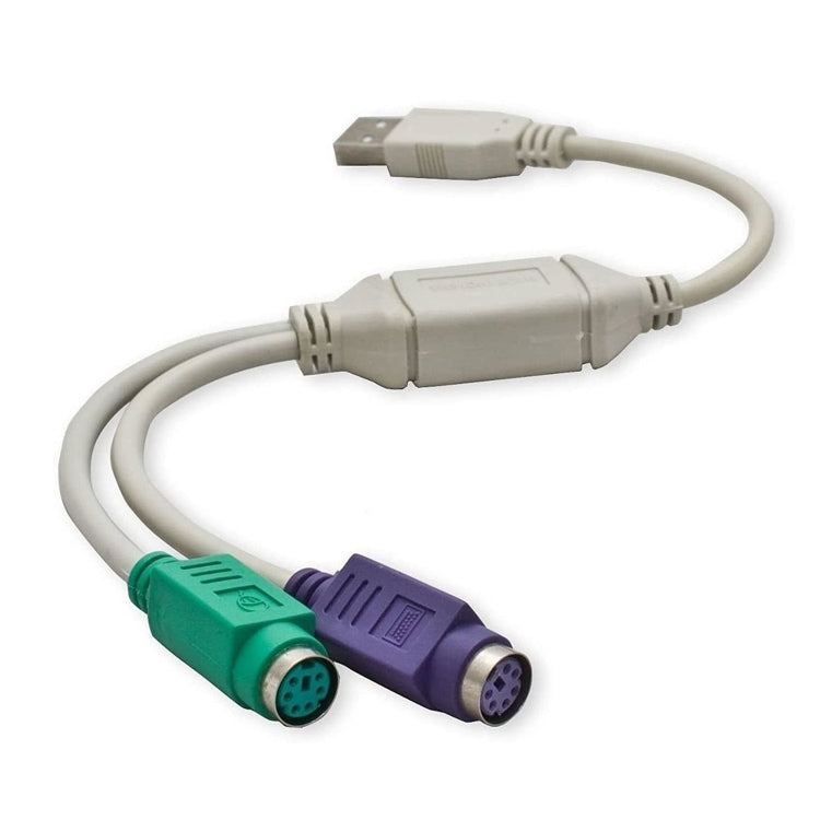 สายอะแดปเตอร์ USB เป็น PS/2 สำหรับคีย์บอร์ดและเมาส์ คุณภาพปกติ