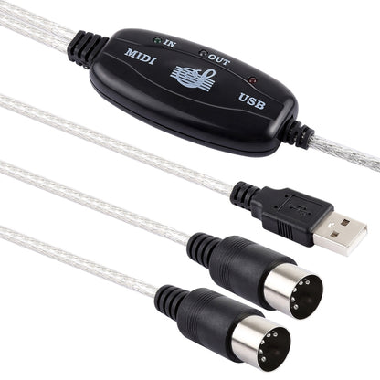 สายอะแดปเตอร์แปลงเปียโนไฟฟ้าอินเตอร์เฟส USB เป็น MIDI ความยาว: 1.8 ม