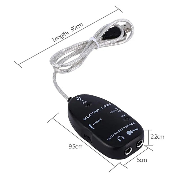 อินเทอร์เฟซ USB Guitar Link Cable การบันทึก PC / MAC, USB Interface Guitar Link Cable (Black), USB Interface Guitar Link Cable (White)