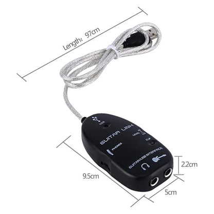 อินเทอร์เฟซ USB Guitar Link Cable การบันทึก PC / MAC, USB Interface Guitar Link Cable (Black), USB Interface Guitar Link Cable (White)