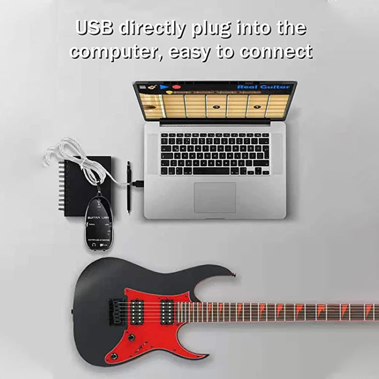 อินเทอร์เฟซ USB Guitar Link Cable การบันทึก PC / MAC, USB Interface Guitar Link Cable (Black), USB Interface Guitar Link Cable (White)