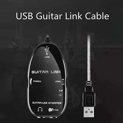 อินเทอร์เฟซ USB Guitar Link Cable การบันทึก PC / MAC, USB Interface Guitar Link Cable (Black), USB Interface Guitar Link Cable (White)