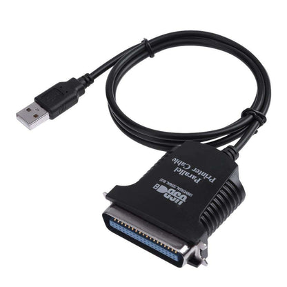 สายอะแดปเตอร์เครื่องพิมพ์ USB เข้ากับ Parallel 1284 36 พิน ความยาวสายเคเบิล: 1 ม, USB 2.0 to IEEE1284 (Black)