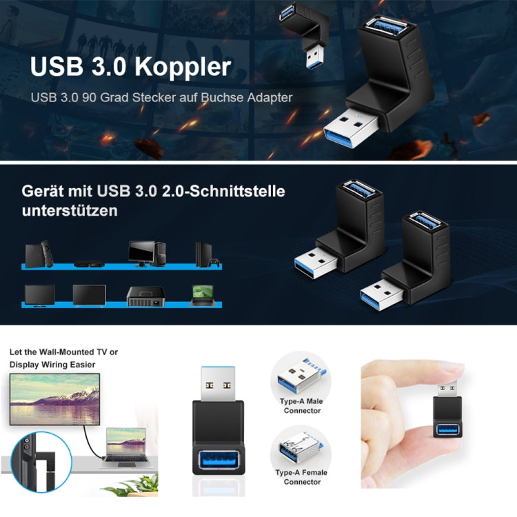 อะแดปเตอร์ USB 3.0 AM เป็น USB 3.0 AF, Down Angle AM to AF