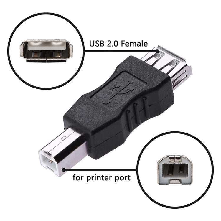 USB 2.0 A หญิงถึง B ชายอะแดปเตอร์ AF ถึง BM Converter สำหรับเครื่องพิมพ์