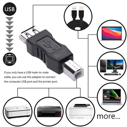 USB 2.0 A หญิงถึง B ชายอะแดปเตอร์ AF ถึง BM Converter สำหรับเครื่องพิมพ์