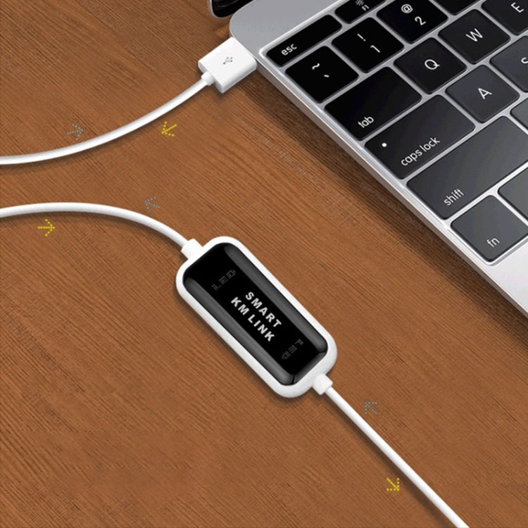 สายเคเบิลลิงค์ KM สมาร์ท USB 2.0 ความเร็วสูง, แชร์คีย์บอร์ดและเมาส์จากพีซีไปยังพีซี, พลักแอนด์เพลย์, ความยาว: 165 ซม.