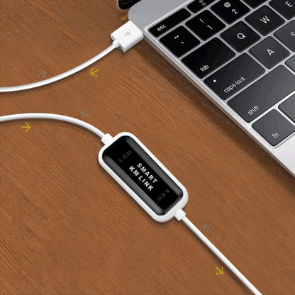 สายเคเบิลลิงค์ KM สมาร์ท USB 2.0 ความเร็วสูง, แชร์คีย์บอร์ดและเมาส์จากพีซีไปยังพีซี, พลักแอนด์เพลย์, ความยาว: 165 ซม.