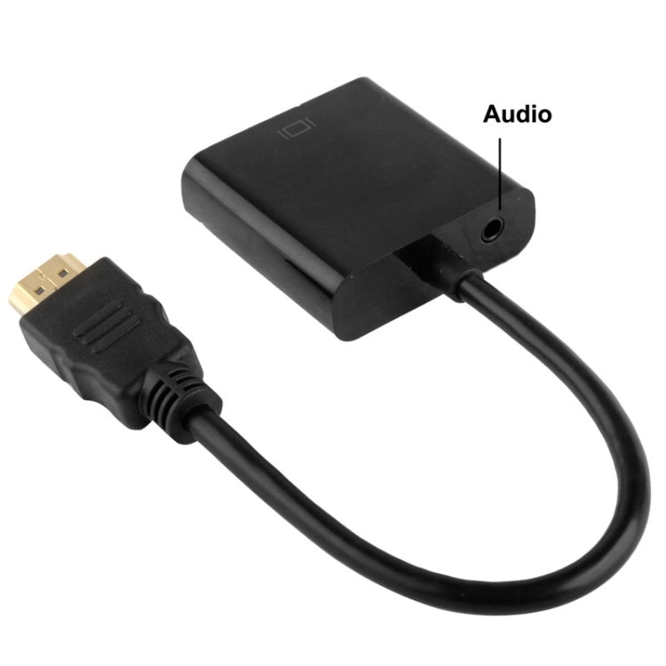 24 ซม. Full HD 1080P HDMI เป็น VGA + สายสัญญาณเสียงสำหรับคอมพิวเตอร์ / DVD / กล่องรับสัญญาณดิจิตอล / แล็ปท็อป / โทรศัพท์มือถือ / เครื่องเล่นมีเดีย, Length: 24cm, Length: 24cm(White)