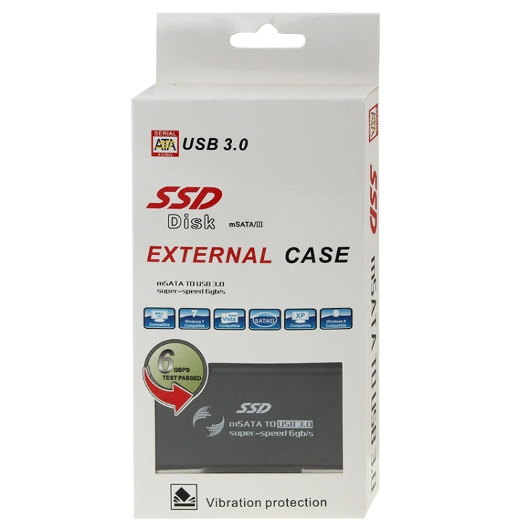 6gb/s mSATA Solid State Disk SSD เป็น USB 3.0 Hard Disk Case