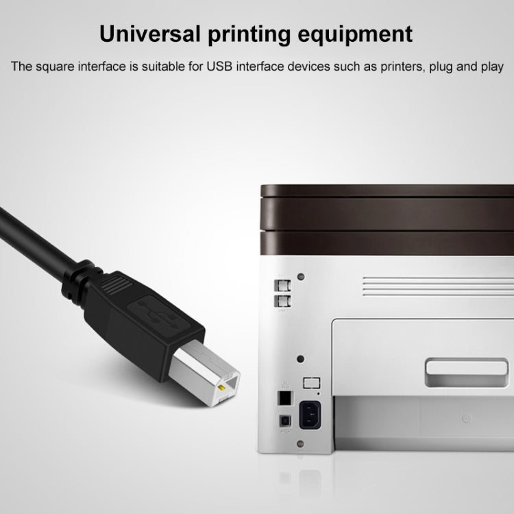 USB 2.0 Type-B ชายกับ USB 2.0 หญิงเครื่องพิมพ์ / สแกนเนอร์สายเคเบิลอะแดปเตอร์สำหรับ HP, Dell, Epson, ความยาว: 50 ซม.