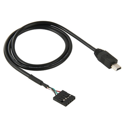 เมนบอร์ด 5 พินหัวต่อหญิงกับสายเคเบิลอะแดปเตอร์ Mini USB Male ความยาว: 50 ซม, 5 Pin Motherboard to Mini USB