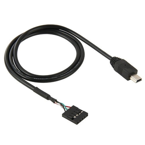 เมนบอร์ด 5 พินหัวต่อหญิงกับสายเคเบิลอะแดปเตอร์ Mini USB Male ความยาว: 50 ซม, 5 Pin Motherboard to Mini USB
