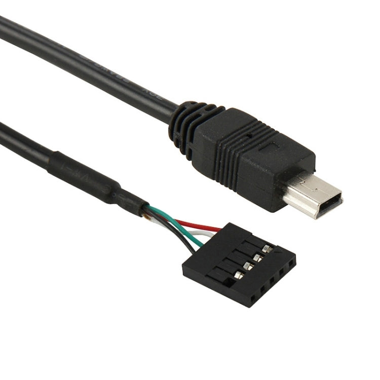 เมนบอร์ด 5 พินหัวต่อหญิงกับสายเคเบิลอะแดปเตอร์ Mini USB Male ความยาว: 50 ซม, 5 Pin Motherboard to Mini USB