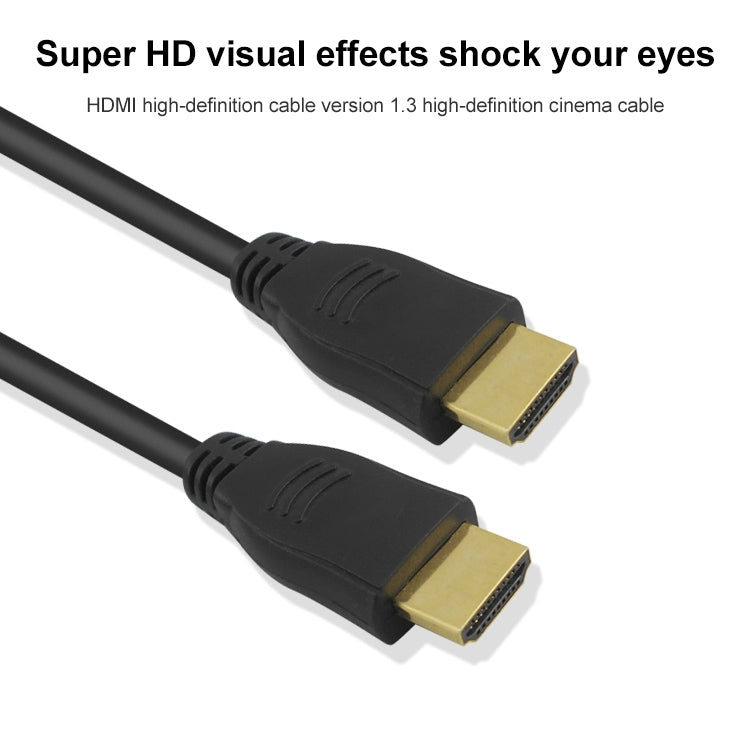 1 เมตร HDMI 19 พินชายกับสาย HDMI 19Pin ชาย, เวอร์ชัน 1.3, รองรับ HD TV / Xbox 360 / PS3 ฯลฯ (สีดำ + ชุบทอง), Gold Plated HDMI, Length: 1m