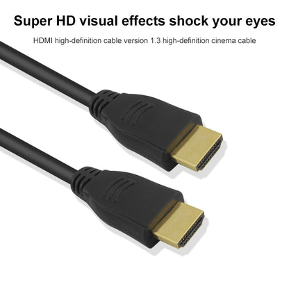 1 เมตร HDMI 19 พินชายกับสาย HDMI 19Pin ชาย, เวอร์ชัน 1.3, รองรับ HD TV / Xbox 360 / PS3 ฯลฯ (สีดำ + ชุบทอง), Gold Plated HDMI, Length: 1m
