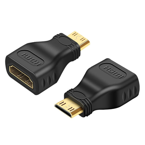 ชุบทองมินิ HDMI ชายกับอะแดปเตอร์หญิง HDMI 19 พิน, Mini HDMI Male to HDMI Female