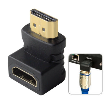 HDMI 19Pin ชายไป HDMI 19Pin หญิง 90 องศาอะแดปเตอร์ (Gold Plated), HDMI Male to Female