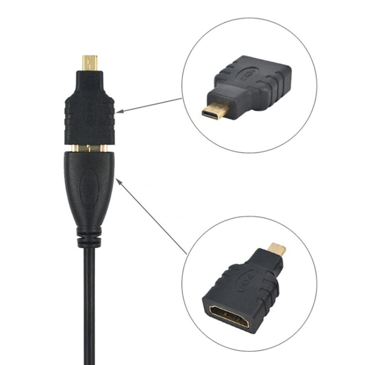 อะแดปเตอร์ Micro HDMI Male to HDMI Female (ชุบทอง), Micro HDMI Male to HDMI Female
