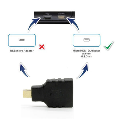 อะแดปเตอร์ Micro HDMI Male to HDMI Female (ชุบทอง), Micro HDMI Male to HDMI Female